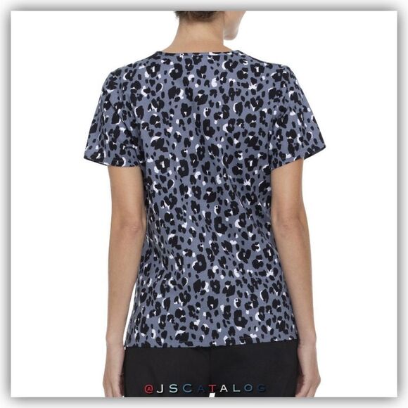 Scrubstar Animal Chic V-neck Animal Print Scrubs Top - S - Picture 3 of 4